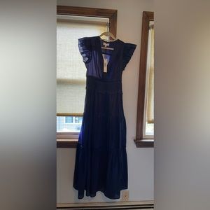 Satin Tiered Maxi Dress NWT